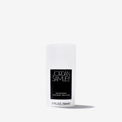 Antioxidant Treatment Emulsion product image - white pump bottle with black label on white background