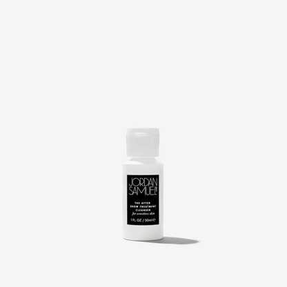 The After Show Treatment Cleanser for Sensitive Skin mini product image - White squeeze bottle with black label on a white background